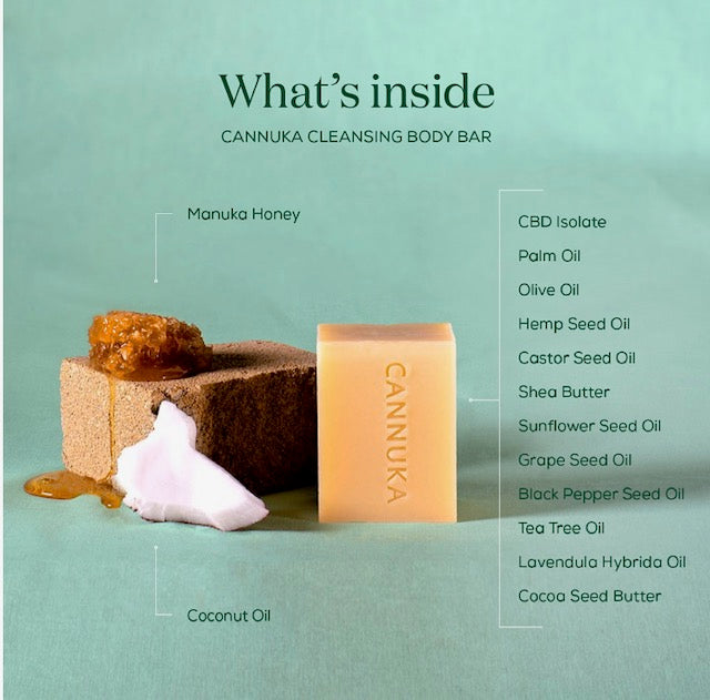 Cannuka Cleansing Body Bar with CBD & Manuka Honey