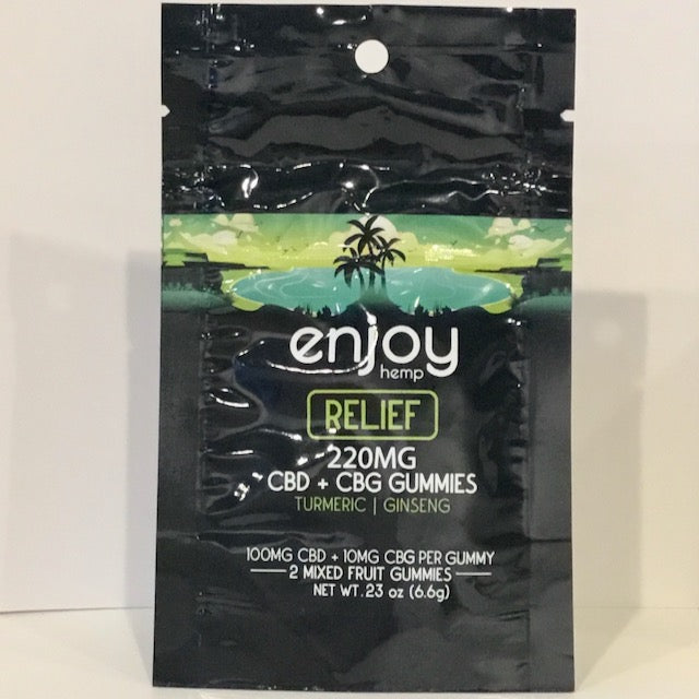 Enjoy Hemp CBD Relief Gummies with CBD + CBG - 30 count