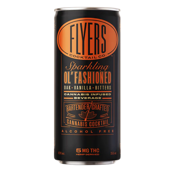 Flyers THC Infused Craft Cocktails - Old Fashioned 12oz 5mg THC