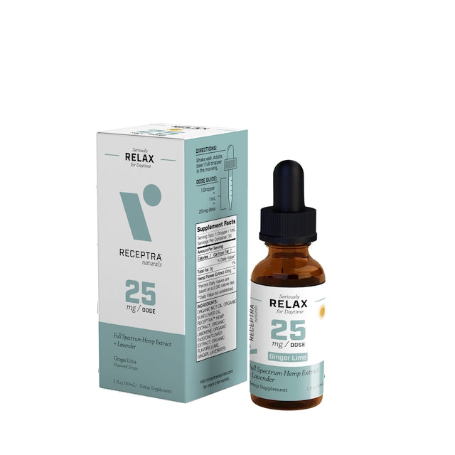 Receptra Serious Relax for Daytime + Lavender Tincture 25mg /dose (1 oz.)