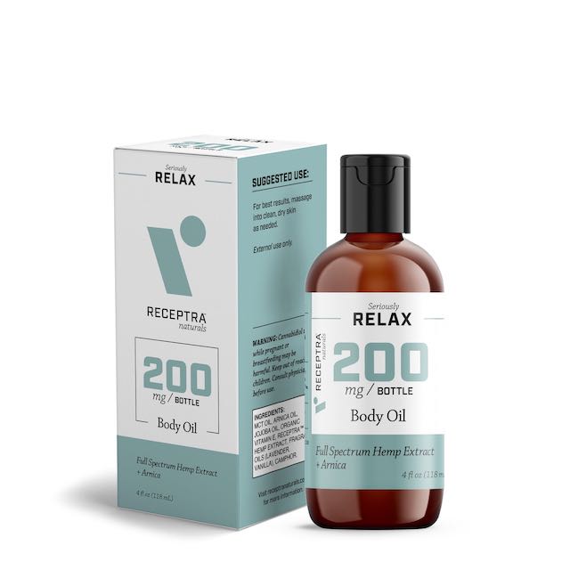 Receptra Seriously Relax + Arnica Body Oil 4oz