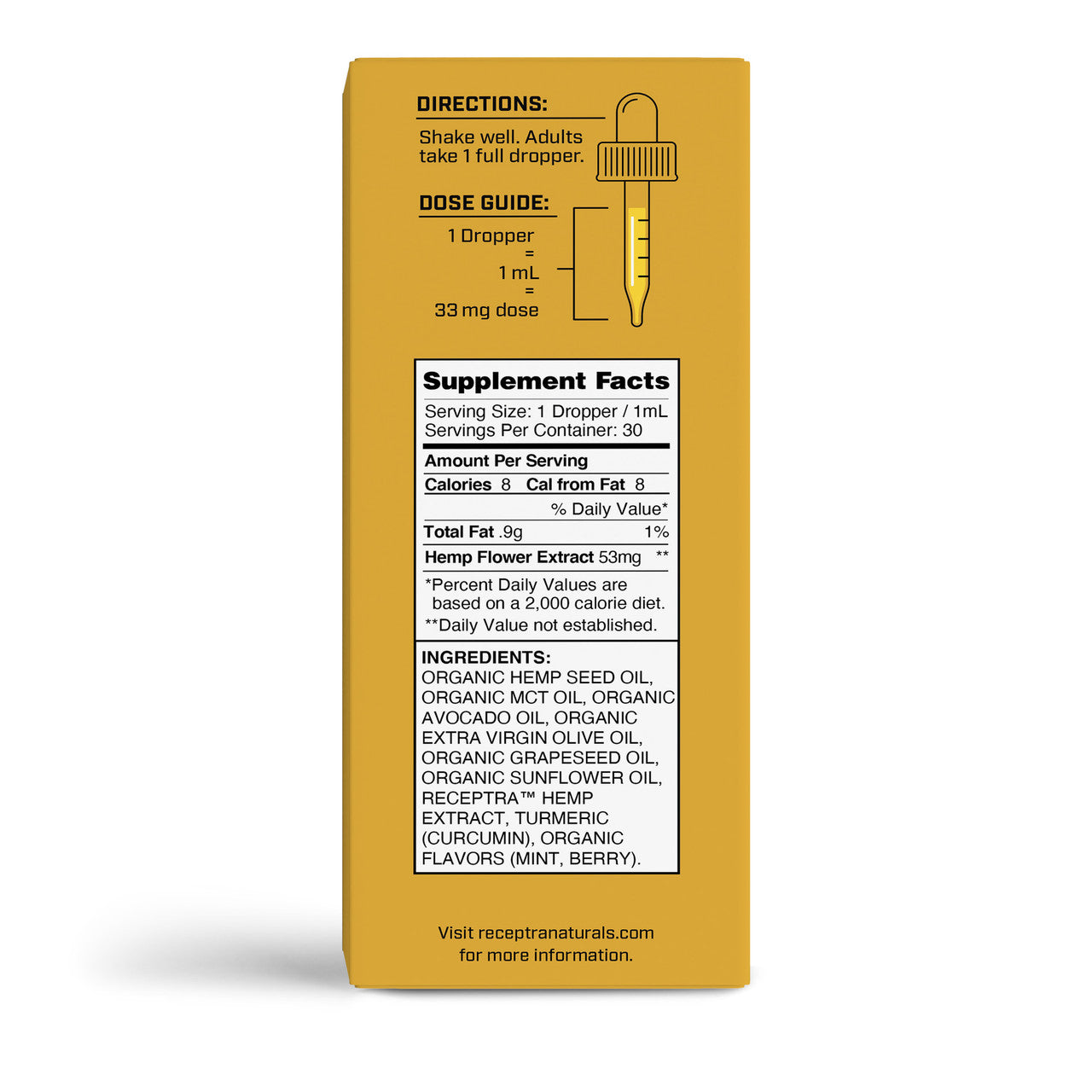 Receptra Serious Relief + Turmeric CBD Oil 33 mg cbd/ml