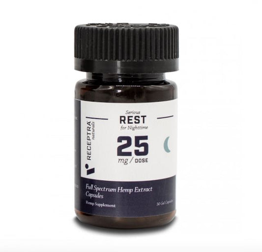 Receptra Serious Rest for Nightime Gel Capsules 25 mg 30 count
