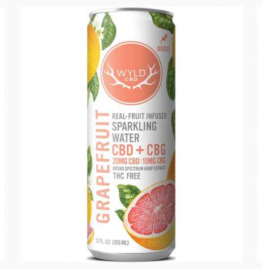 Wyld CBD+ CBG Infused Sparkling Water - Grapefruit