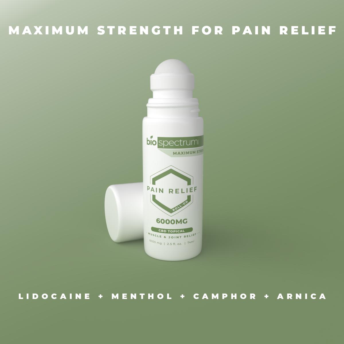 Biospectrum Topical Relief Roll-on with 6000 mg cbd + Lidocaine
