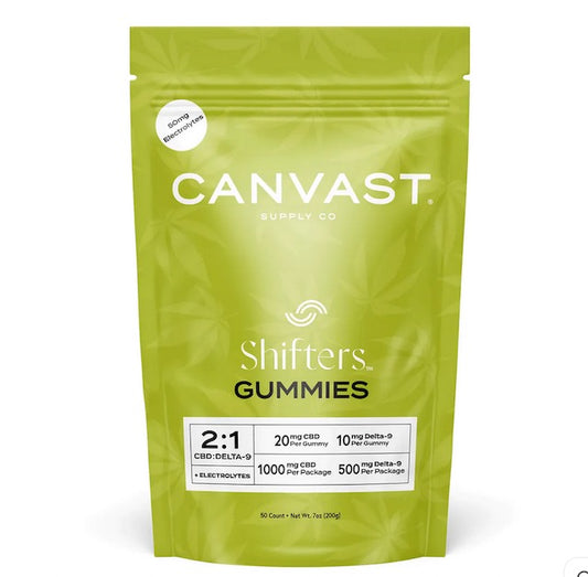 Canvast CBD + D9 Gummies - 20 mg cbd + 10 mg thc + Electrolytes/Gummy - 10 ct bag