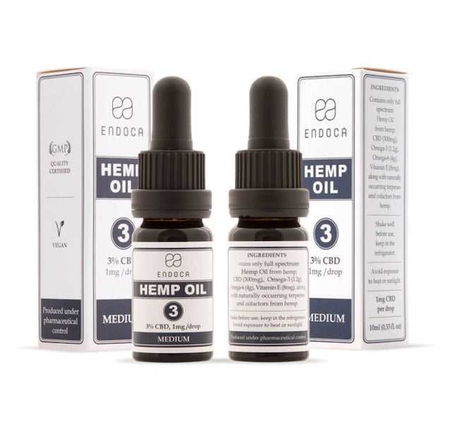 Endoca Hemp Oil Tincture 10 ml/300 mg, 10 ml/1500mg