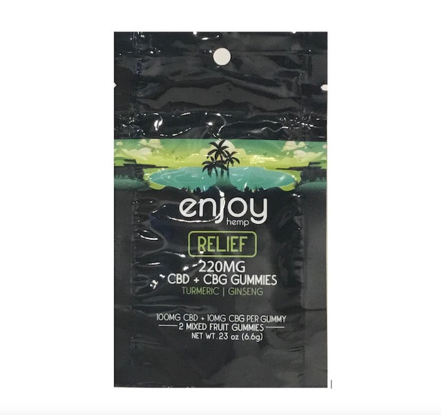 Enjoy Hemp CBD Relief Gummies with CBD + CBG - 30 count