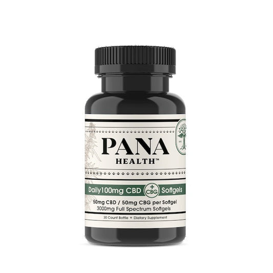 PANA Health CBD + CBG Softgels, 30 ct, 100 mg/gel