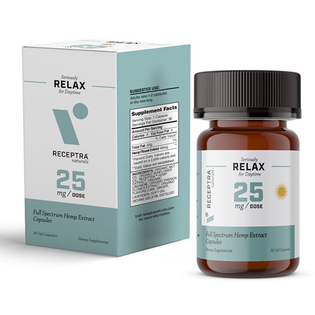 Receptra Seriously Relax Gel Capsules 25mg / 30 Gel Caps