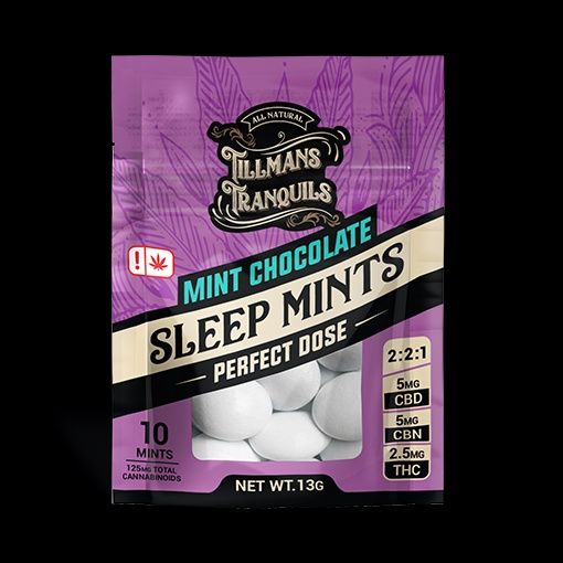 Tillman's Tranquils Microdose Sleep Mints 5mg CBD - 5 mg CBN - 2.5 mg THC